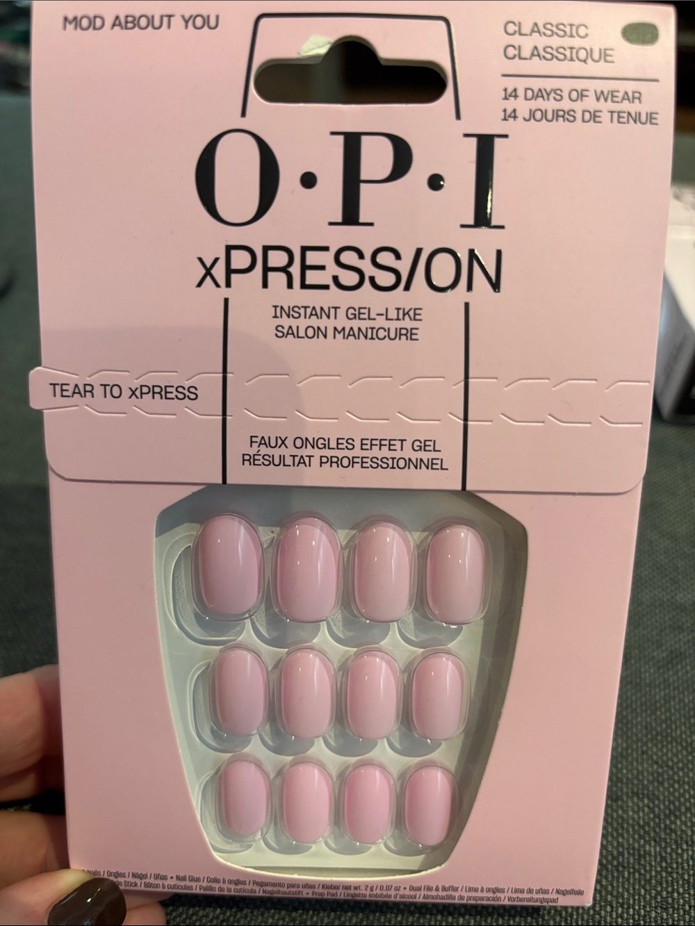 OPI Press-On Nails Set in Light Pink ‘MOD ABOUT YOU’